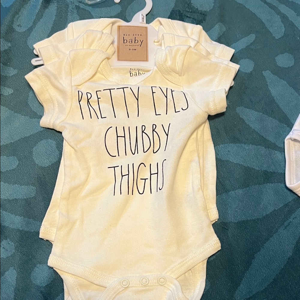 Rae Dunn Cream Baby Bodysuit